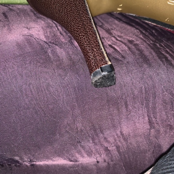 “DONATED” Emilio Pucci, Corduroy w/ Brass Buckle, Platform Heeled Mules, S 40 - Picture 8 of 10